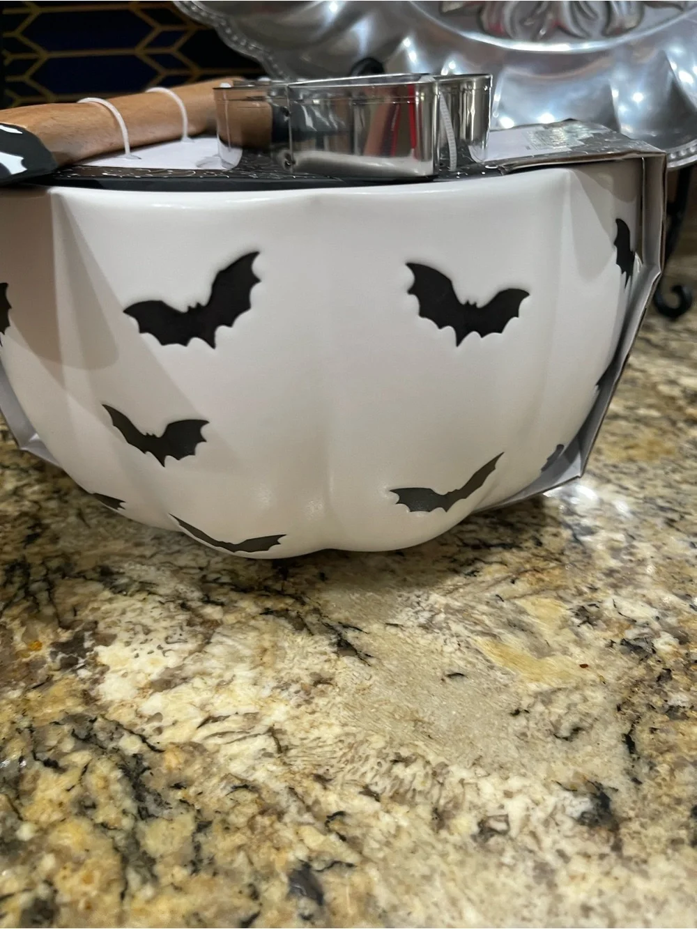 Bakeshop by Masterclass Pumpkin Shaped mixing bowl, spatula & cookie cutters BAT